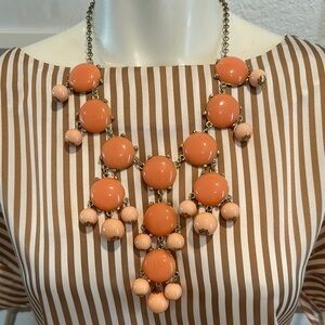 Chic Orange Statement Bubble Necklace